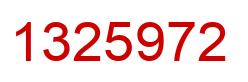 Number 1325972 red image