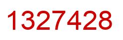 Number 1327428 red image