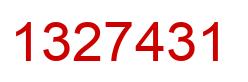 Number 1327431 red image