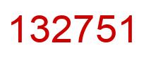 Number 132751 red image