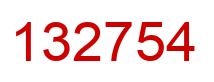 Number 132754 red image