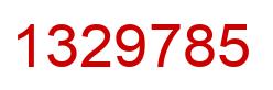 Number 1329785 red image