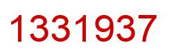 Number 1331937 red image