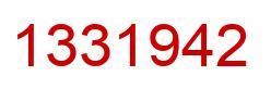 Number 1331942 red image