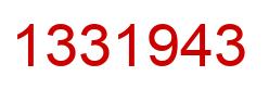 Number 1331943 red image