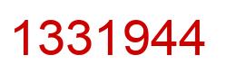Number 1331944 red image