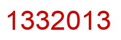 Number 1332013 red image