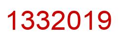 Number 1332019 red image