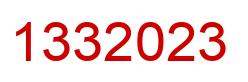Number 1332023 red image