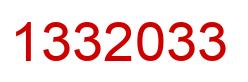 Número 1332033 imagen rojo
