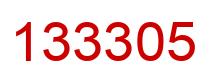 Number 133305 red image