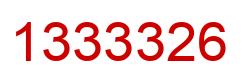Number 1333326 red image
