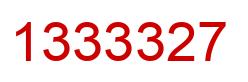 Number 1333327 red image