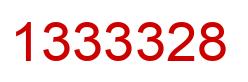 Number 1333328 red image
