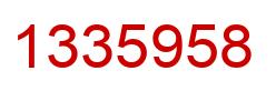 Number 1335958 red image