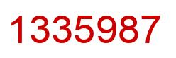 Number 1335987 red image