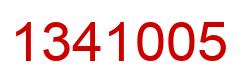 Number 1341005 red image
