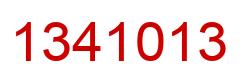 Number 1341013 red image