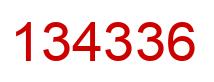 Number 134336 red image