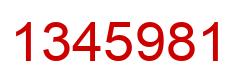 Number 1345981 red image