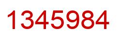 Number 1345984 red image