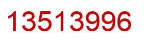 Number 13513996 red image