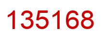 Number 135168 red image