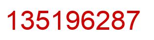 Number 135196287 red image