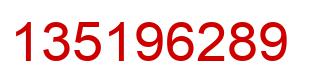 Number 135196289 red image