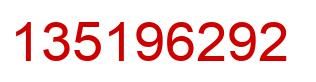 Number 135196292 red image