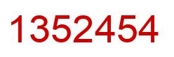 Number 1352454 red image