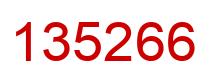 Number 135266 red image