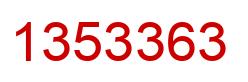 Número 1353363 imagen rojo