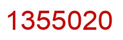 Number 1355020 red image