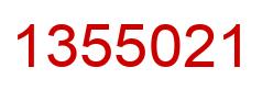Number 1355021 red image