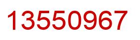 Number 13550967 red image