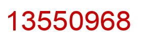 Número 13550968 imagen rojo