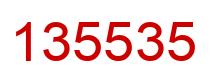 Number 135535 red image