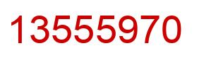 Número 13555970 imagen rojo
