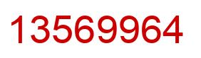 Number 13569964 red image