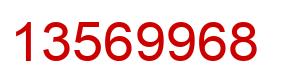 Number 13569968 red image