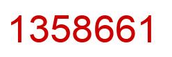 Number 1358661 red image