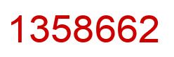 Number 1358662 red image