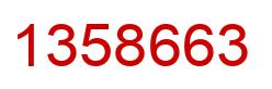 Number 1358663 red image