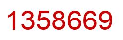 Number 1358669 red image