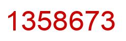 Number 1358673 red image