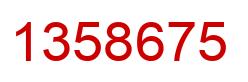 Number 1358675 red image