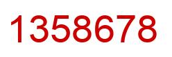 Number 1358678 red image