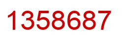 Number 1358687 red image