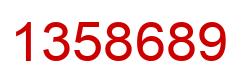 Number 1358689 red image